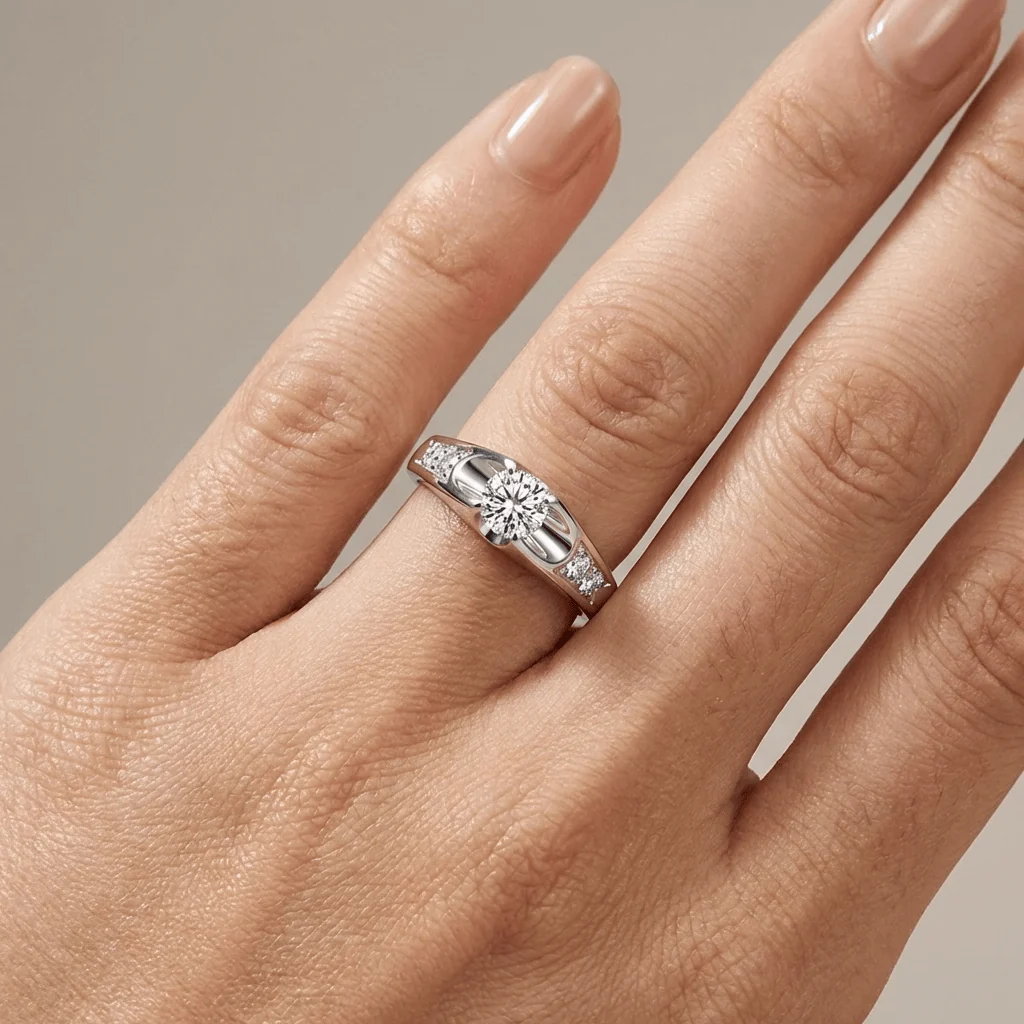 CLASSIC ROSE GOLD ZIRCONIA SOLITAIRE RING - Image 4