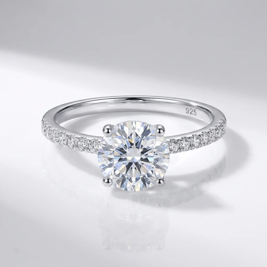 CLASSIC ROUND ZIRCONIA SILVER RING