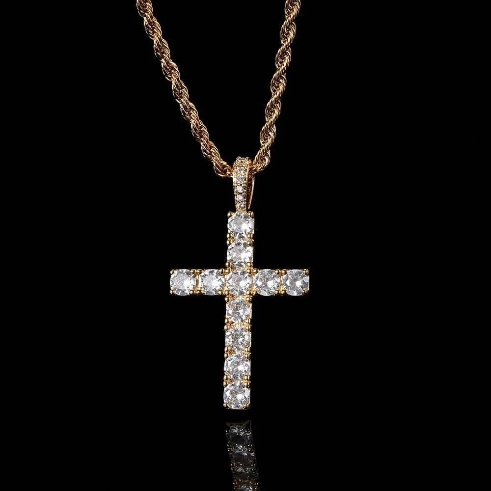 Faith™ | Gold Moissanite Cross Necklace - Image 3