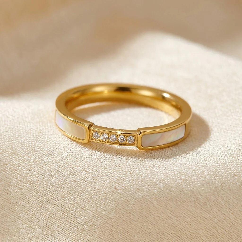 Gold Inlay Band Ring