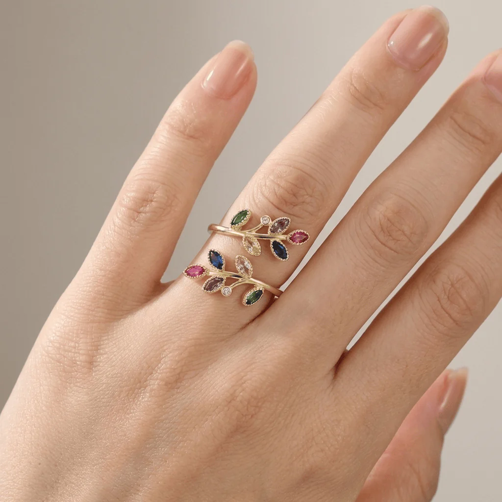 GOLD LEAF WRAP RING - (ADJUSTABLE) - Image 2
