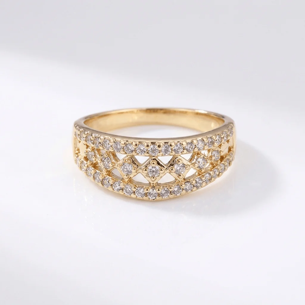 GOLD PAVE BAND RING