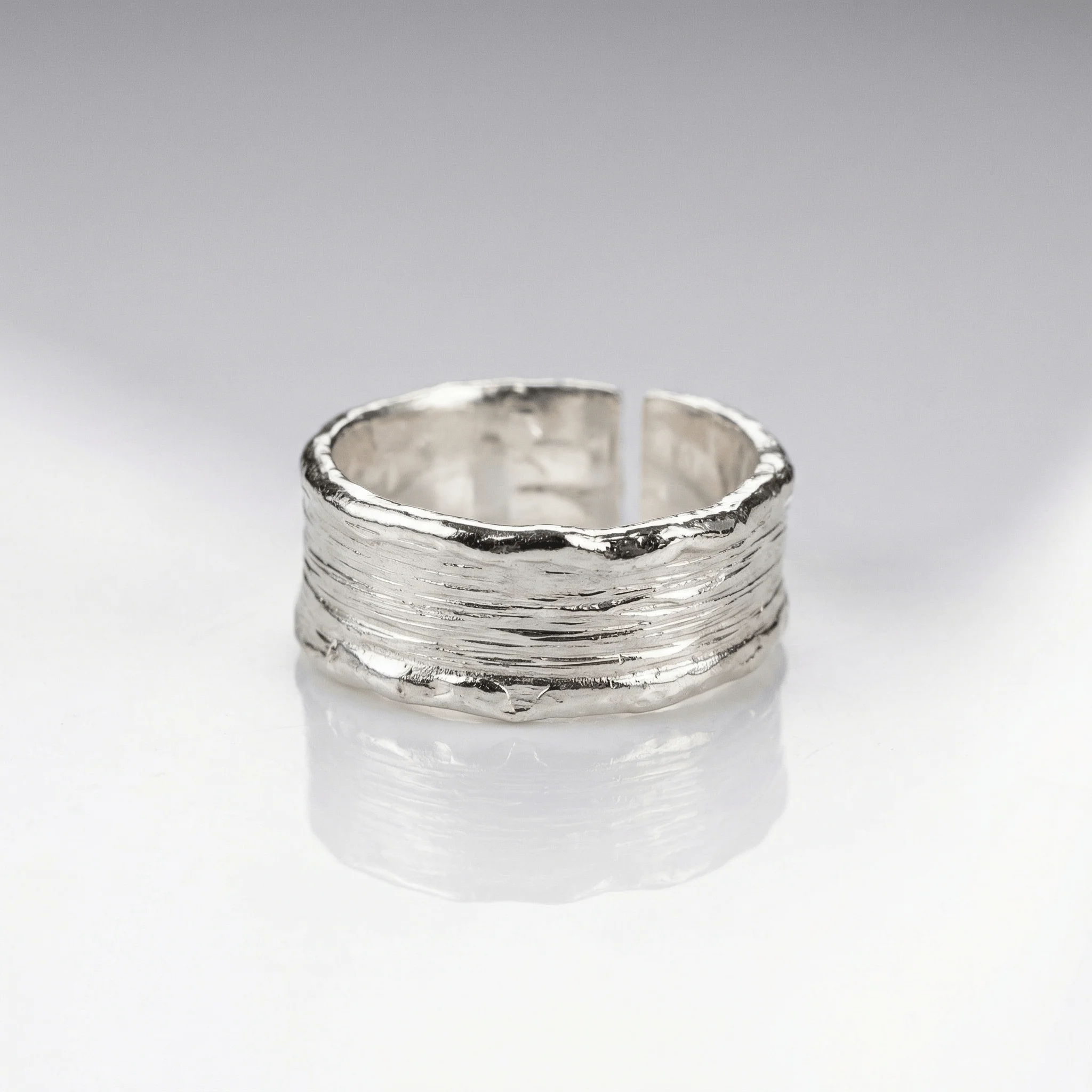 HANDMADE GOLD SILVER TWO TONE RING - (ADJUSTABLE) - Image 3
