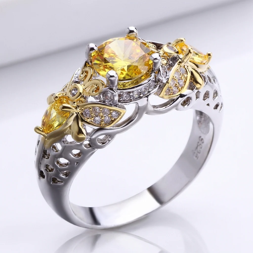 GOLD BLOSSOM CROWN RING - Image 2
