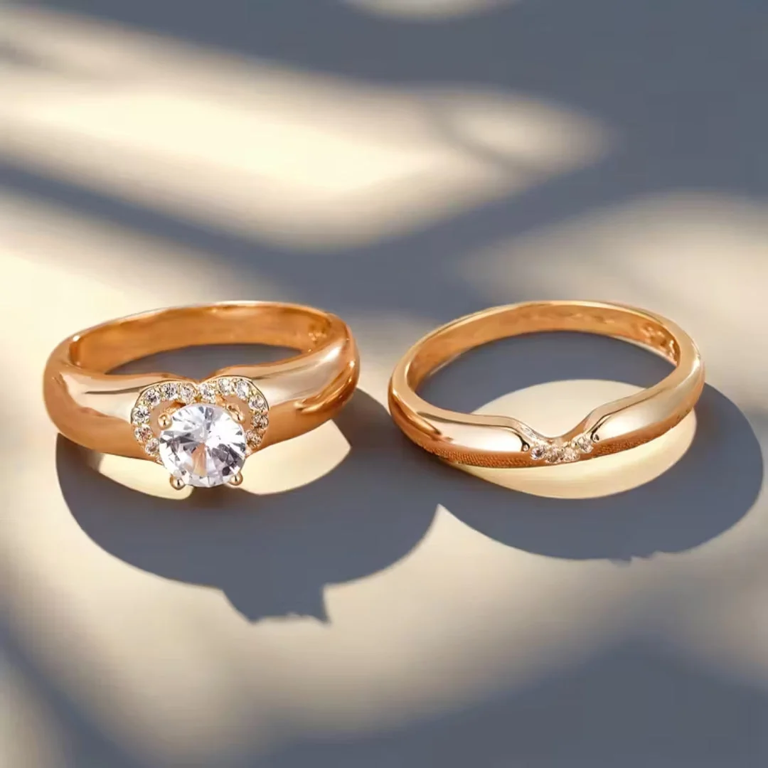 Heart Halo Duo Ring - Image 2