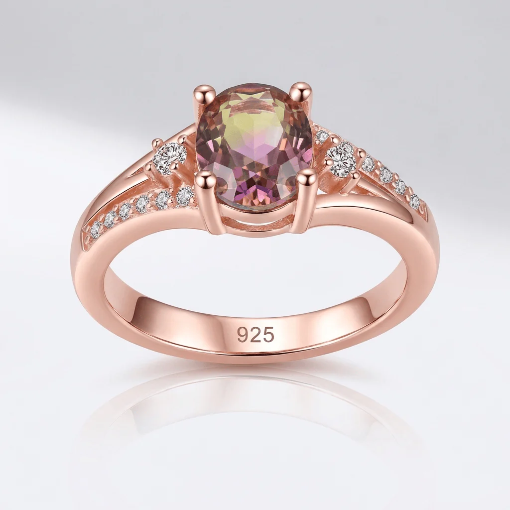 MYSTIC TOPAZ ROSE GOLD RING
