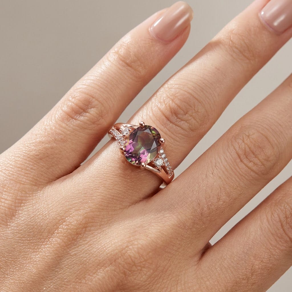 MYSTIC TOPAZ ROSE GOLD RING - Image 2