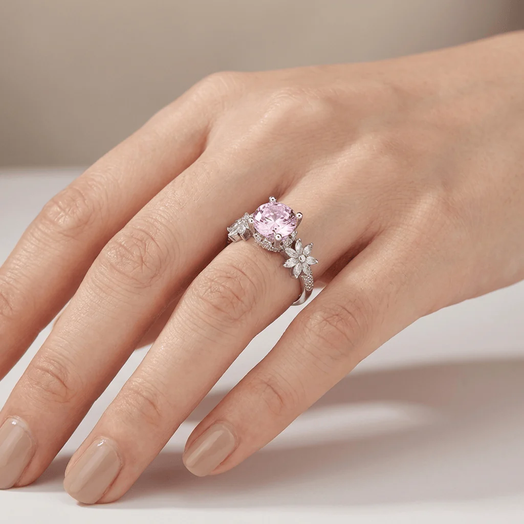 PINK ZIRCONIA SAKURA DREAM RING - Image 2