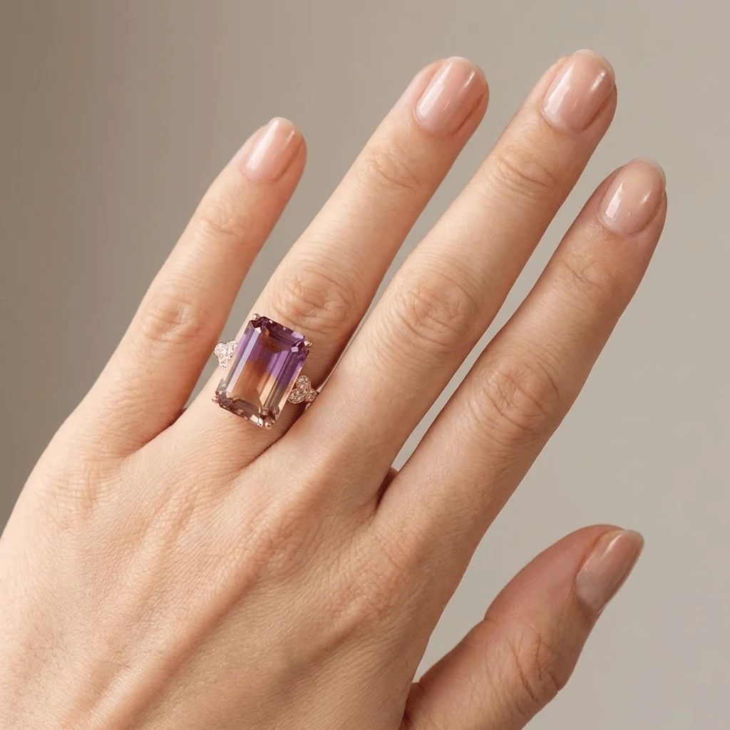 ROSE GOLD AMETRINE RING - Image 2