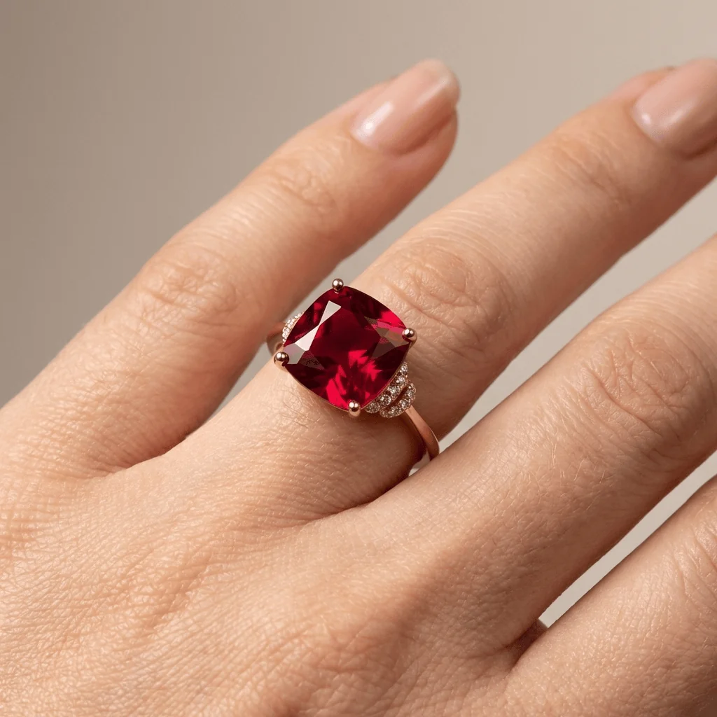 ROSE GOLD GEMSTONE RING - Image 4
