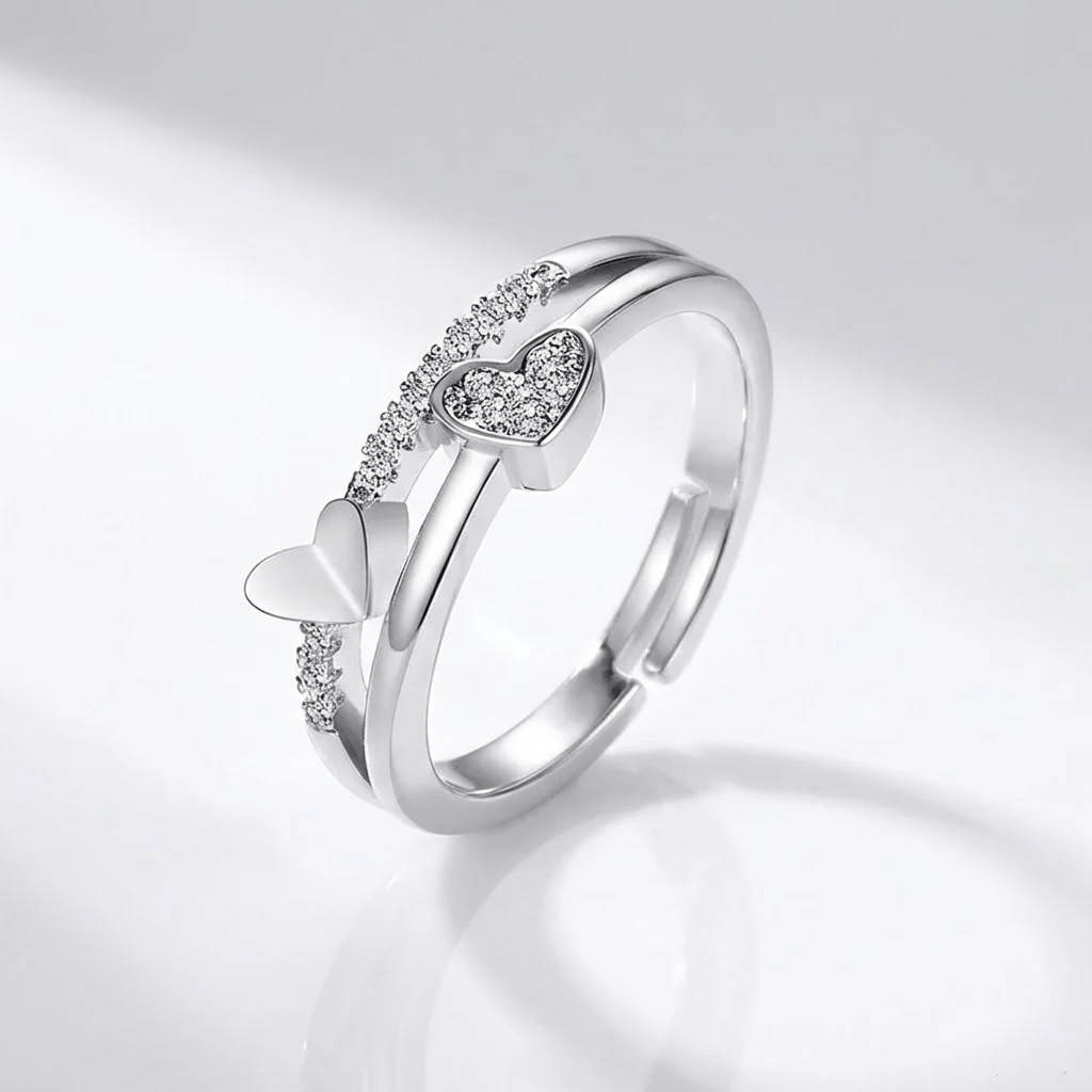 ROSE GOLD HEART ZIRCONIA - (ADJUSTABLE) - Image 3