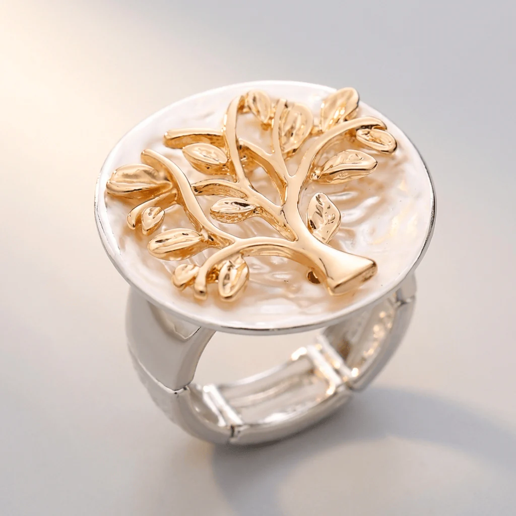 ROSE GOLD TREE OF LIFE RING - (ADJUSTABLE) - Image 3
