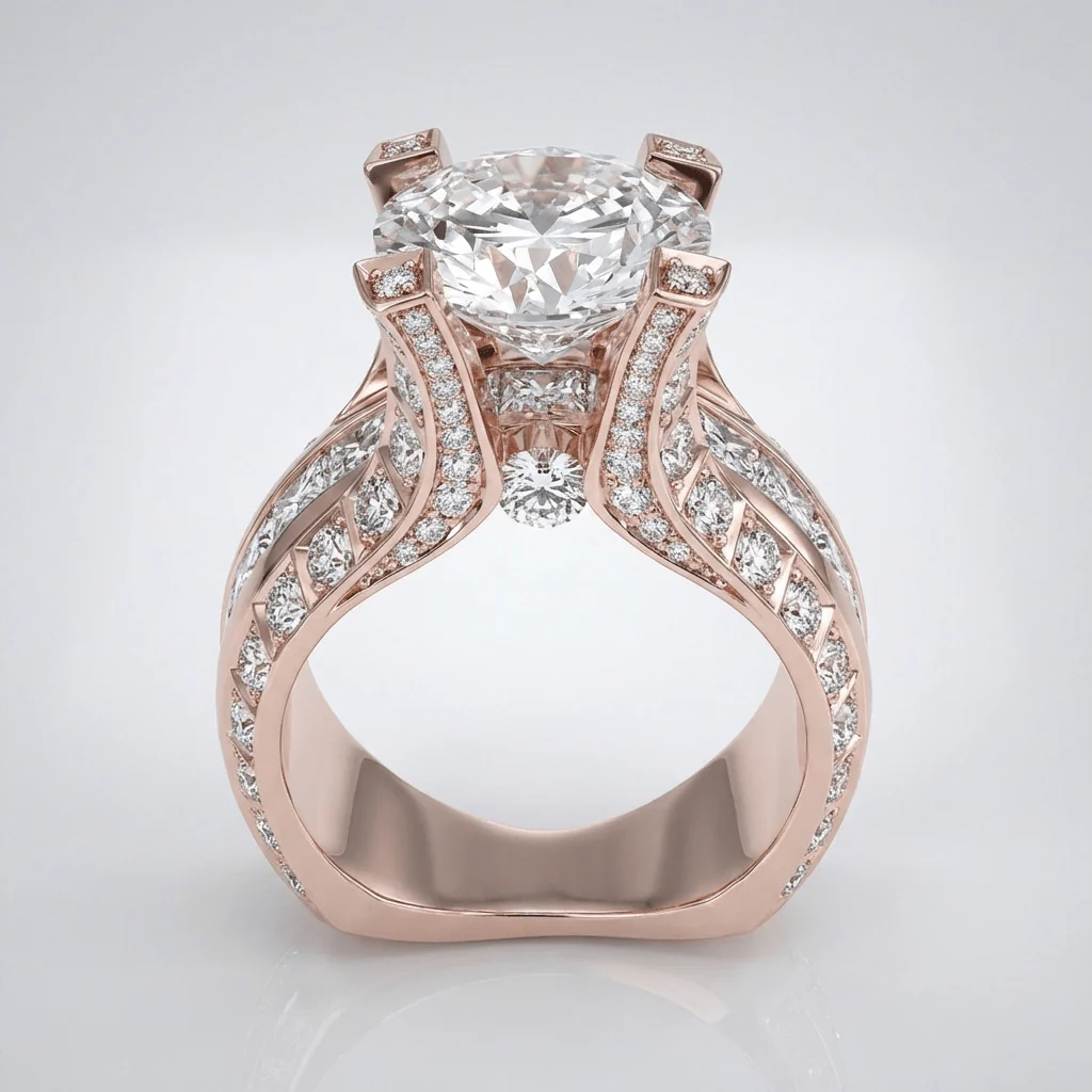 SILVER DIAMOND GLAMOUR RING - Image 3