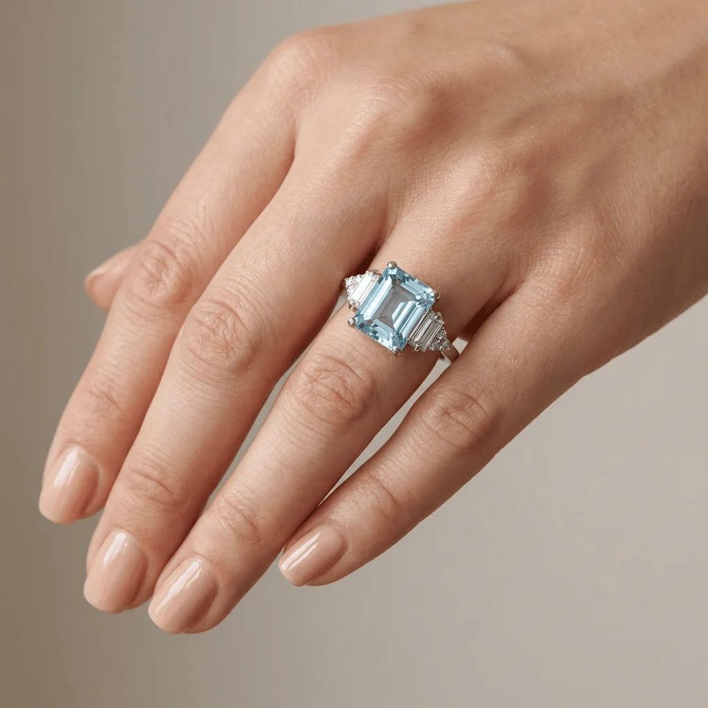 SILVER DIAMOND TRIO RING - Image 6