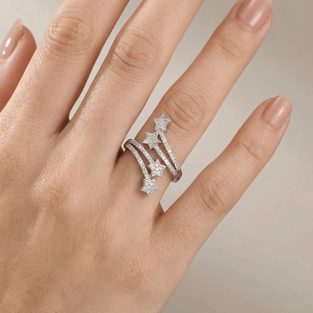 SILVER STAR ZIRCONIA WRAP - (ADJUSTABLE) - Image 2