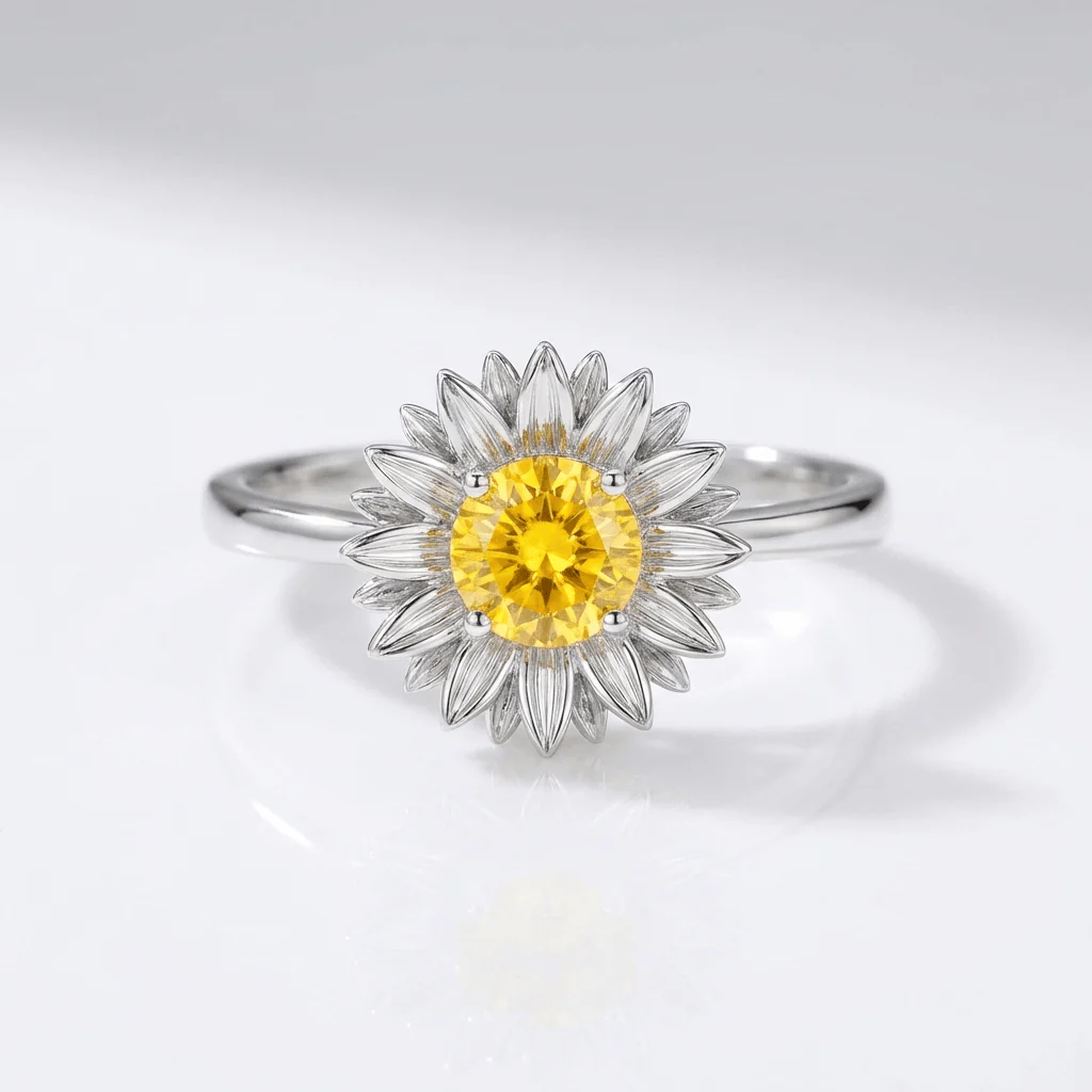 SUNFLOWER RING - (ADJUSTABLE)