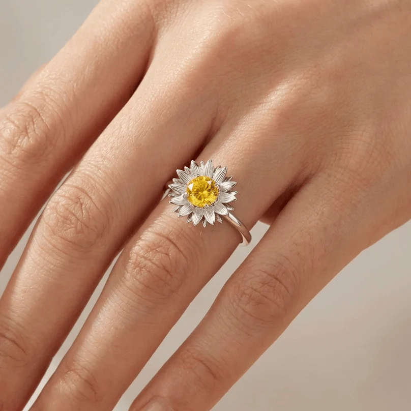 SUNFLOWER RING - (ADJUSTABLE) - Image 2