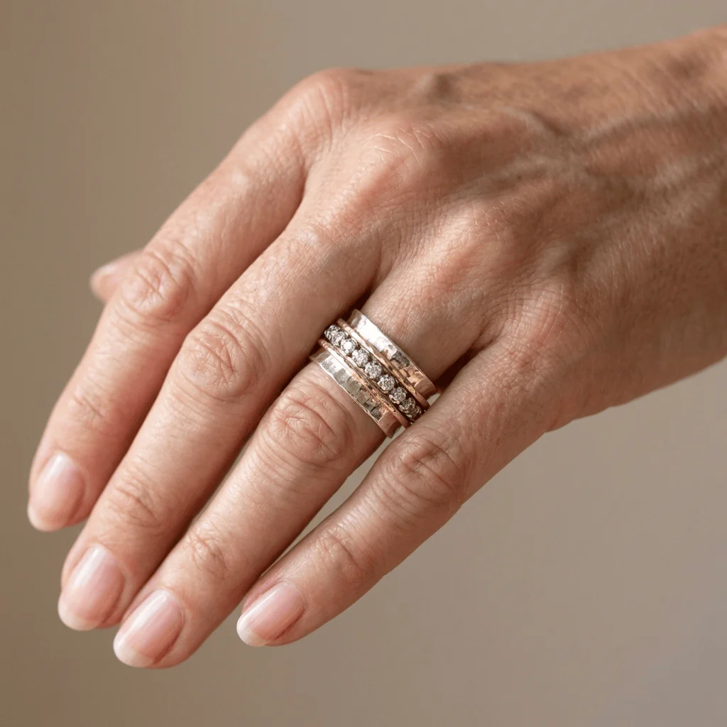 ZIRCONIA SERENITY SPIN RING - Image 2